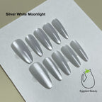 EPBeauty Press On Nails Almond - Cat Eye Medium-Long Solid with Starry Sky & Aurora Shifting Effect