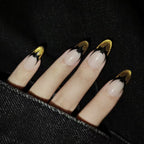 Midnight Mirage Press On Nails - Fluorescent Bats & Shifting Cat Eye Aura (10Pcs)