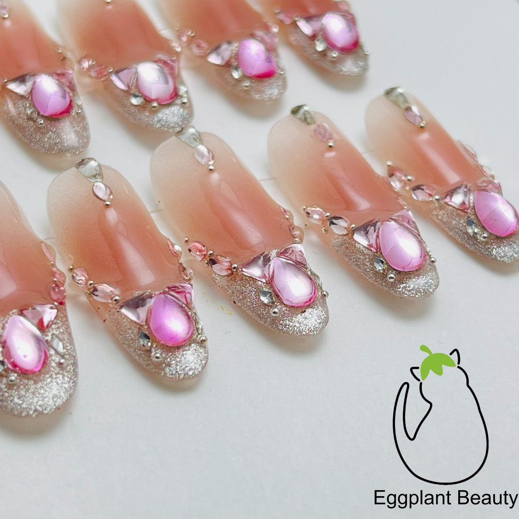 Luxe Glitter Boom Press On Nails - Pure Seduction Style & Elevated Design (10Pcs)