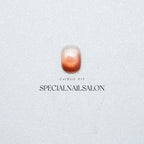 Solar Flare Press On Nails - Citrus Ombré with Shifting Cat Eye Glow (10Pcs)