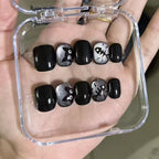 Pitch Feline Press On Nails - Shifting Silver & Phantom Bone (10Pcs)