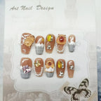 Capybara Cuddle Press On Nails - 3D Charming & Sweet Aura (10Pcs)