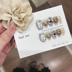 Surrealist Snack Press On Nails - Doodle Clock & Golden Hamster (10Pcs)