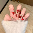 Encore Red Press On Nails - Bitten Apple & Gilded Wreath (10Pcs)