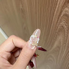 Encore Red Press On Nails - Bitten Apple & Gilded Wreath (10Pcs)