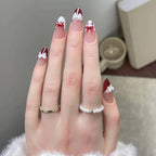 Encore Rêverie Press On Nails - Lace Hearts & Silk Bow (10Pcs)